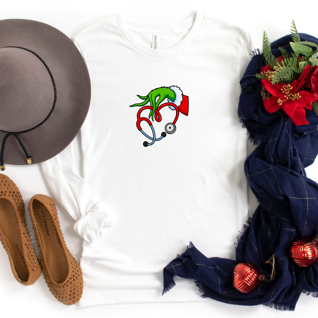 Snappy Grinch Long Sleeve Underscrub Comfort Tee
