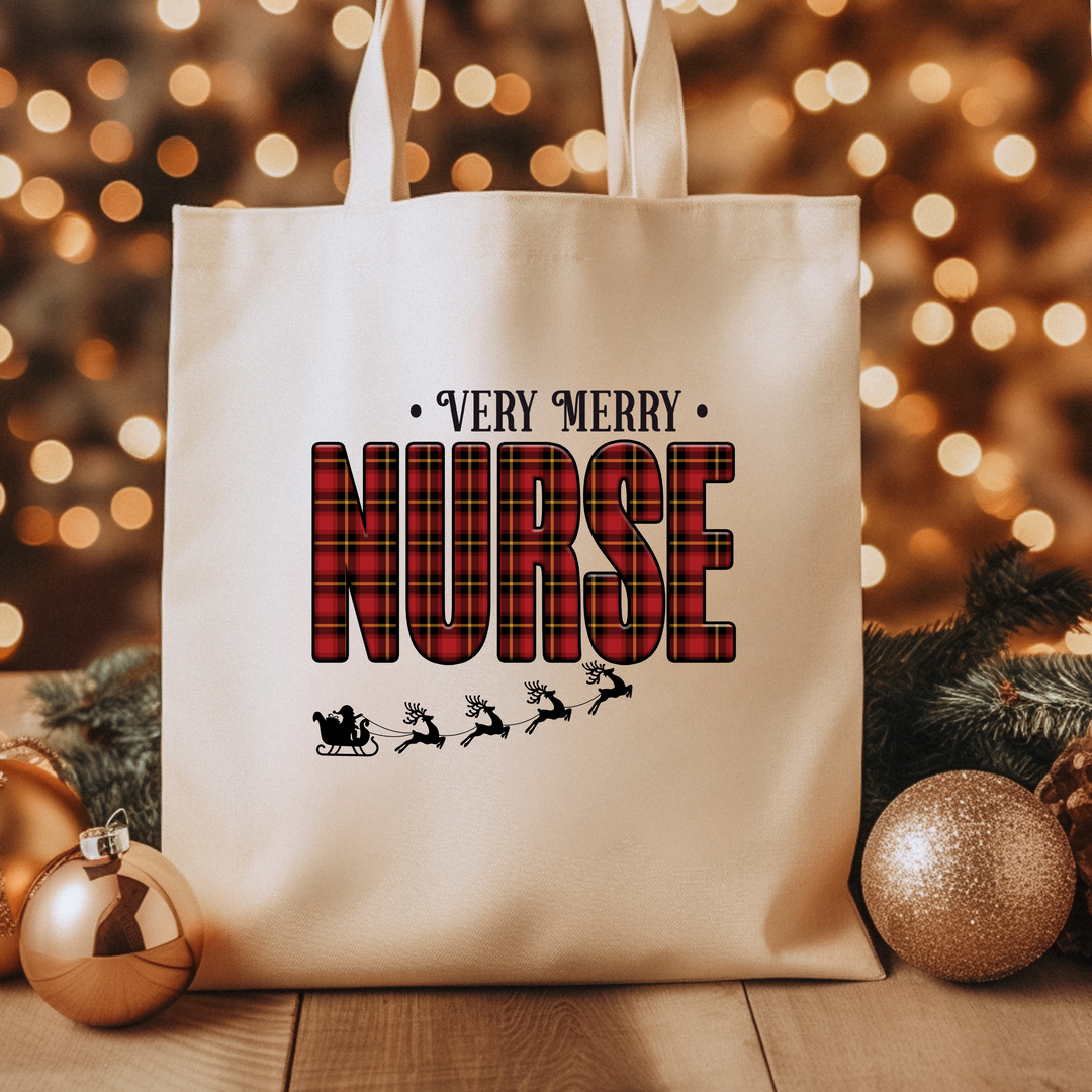Santa Plaid Eco Tote Bag