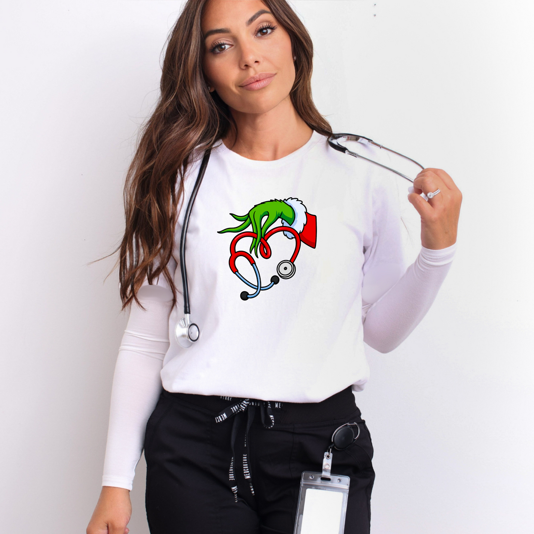 Snappy Grinch Long Sleeve Underscrub Comfort Tee