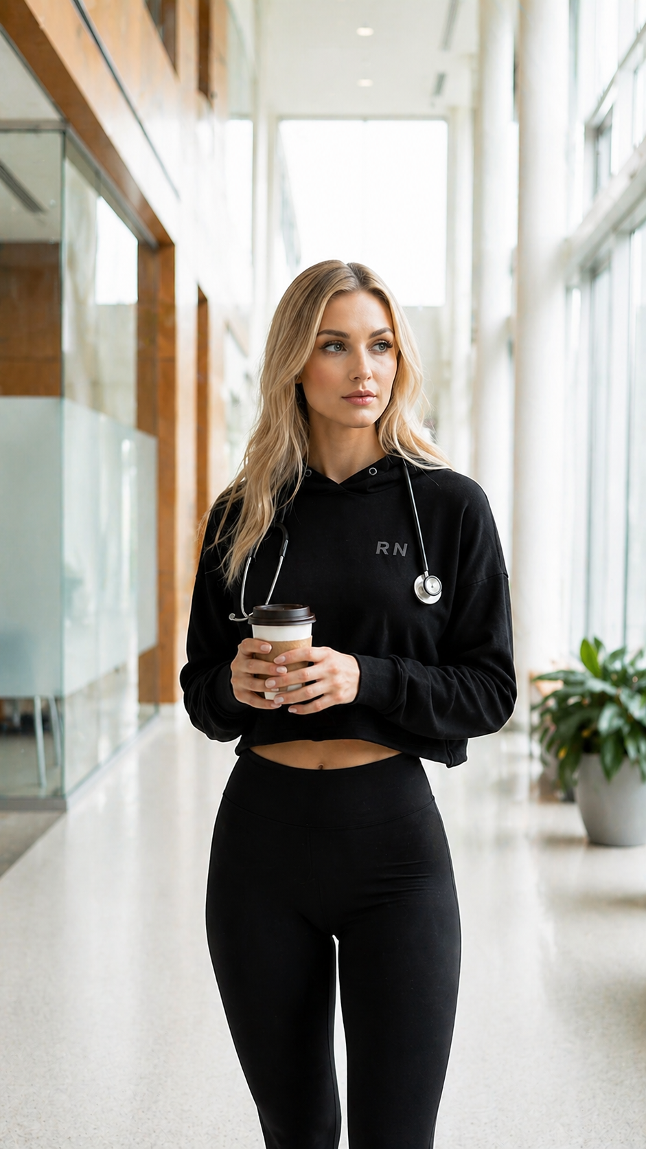 Strength in Scrubs | RN Essential Cropped Hoodie