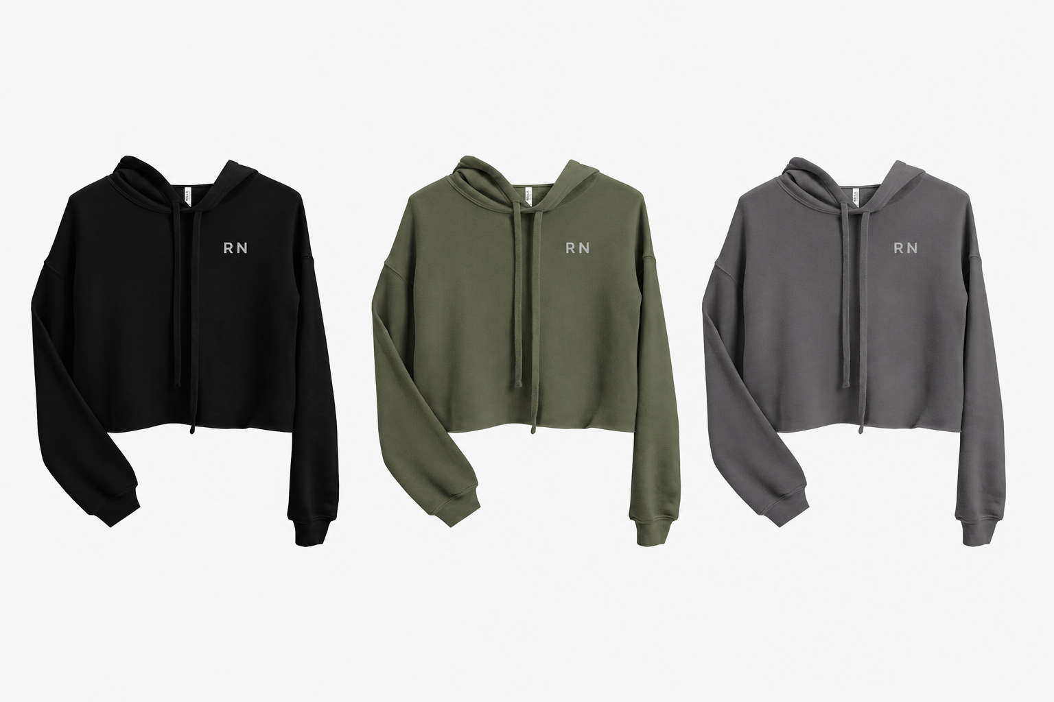 Strength in Scrubs | RN Essential Cropped Hoodie – MedTheories Strength in Scrubs | RN Essential Cropped Hoodie – MedTheories