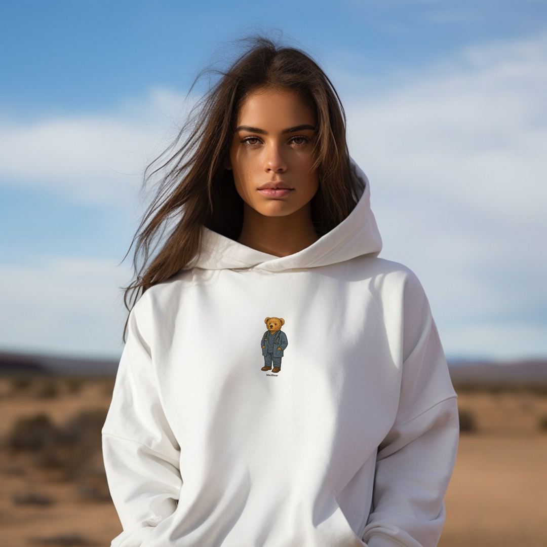 Embroidered MedBear Light Colored Unisex Hoodie