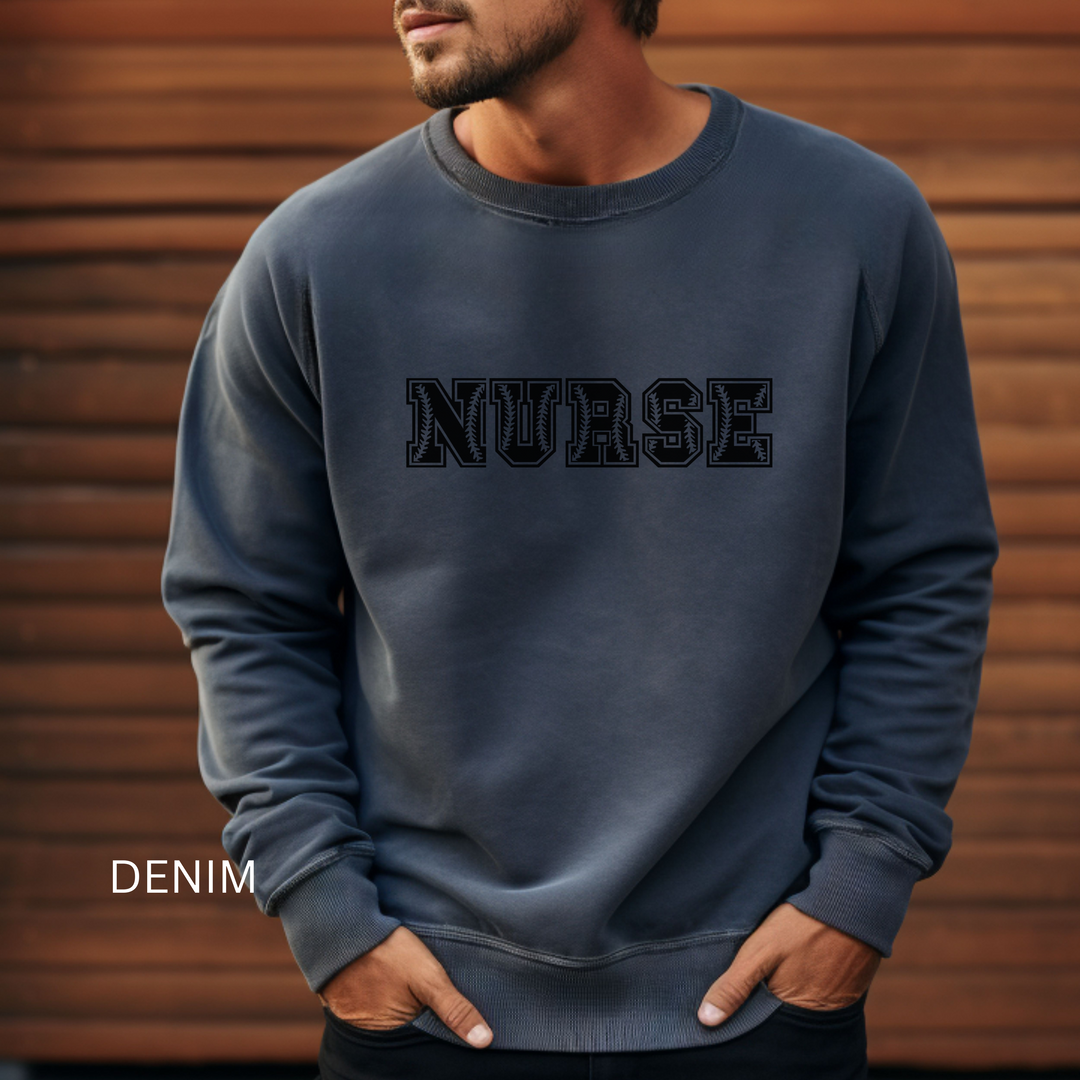 Nurse Baseball Unisex Garment-Dyed Sweatshirt