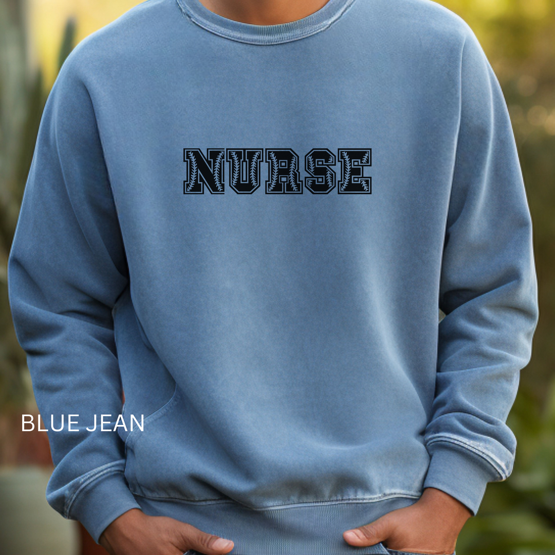 Nurse Baseball Unisex Garment-Dyed Sweatshirt