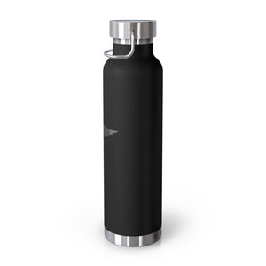 Black Caduceus Copper Vacuum Insulated Bottle, 22oz - MedTheories