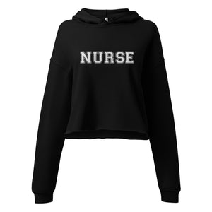 Bold College Nurse Crop Hoodie - MedTheories