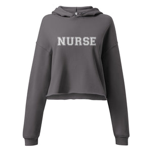 Bold College Nurse Crop Hoodie - MedTheories