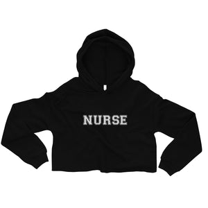 Bold College Nurse Crop Hoodie - MedTheories