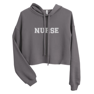 Bold College Nurse Crop Hoodie - MedTheories