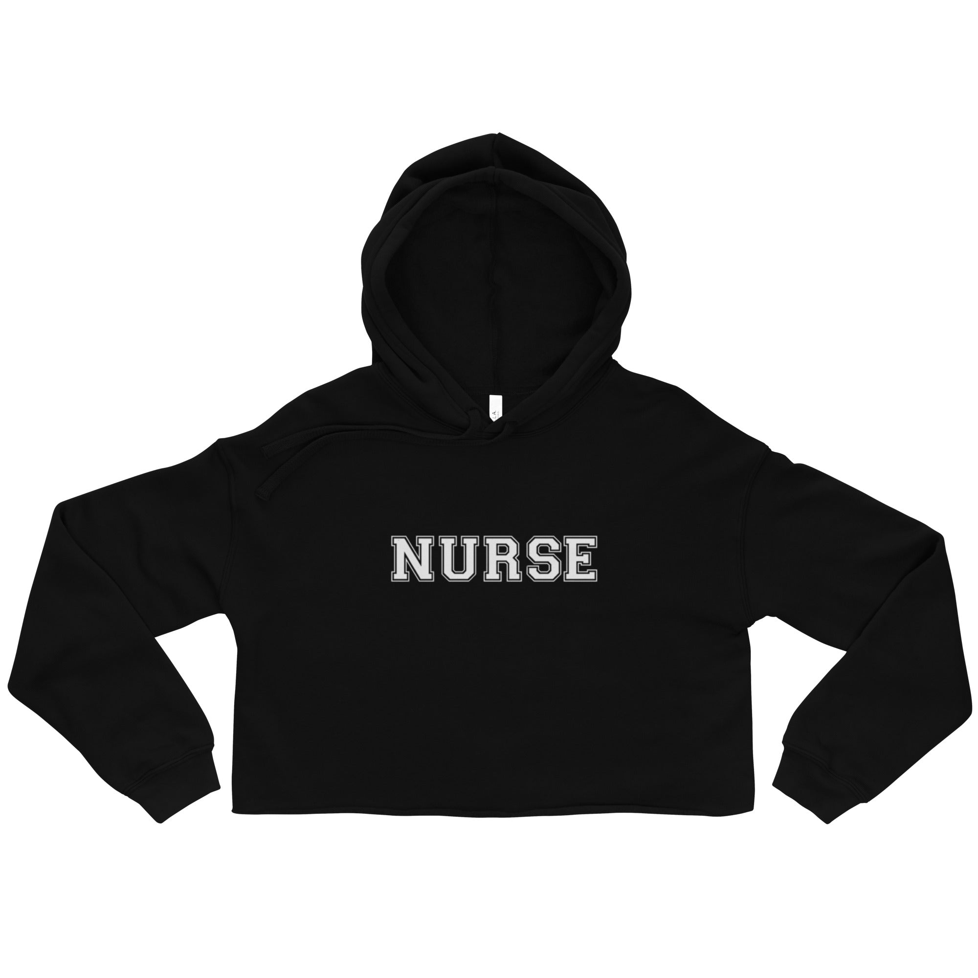 Bold College Nurse Crop Hoodie - MedTheories