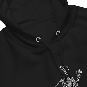 Bones Of A Running Man Unisex Eco Raglan Hoodie - MedTheories