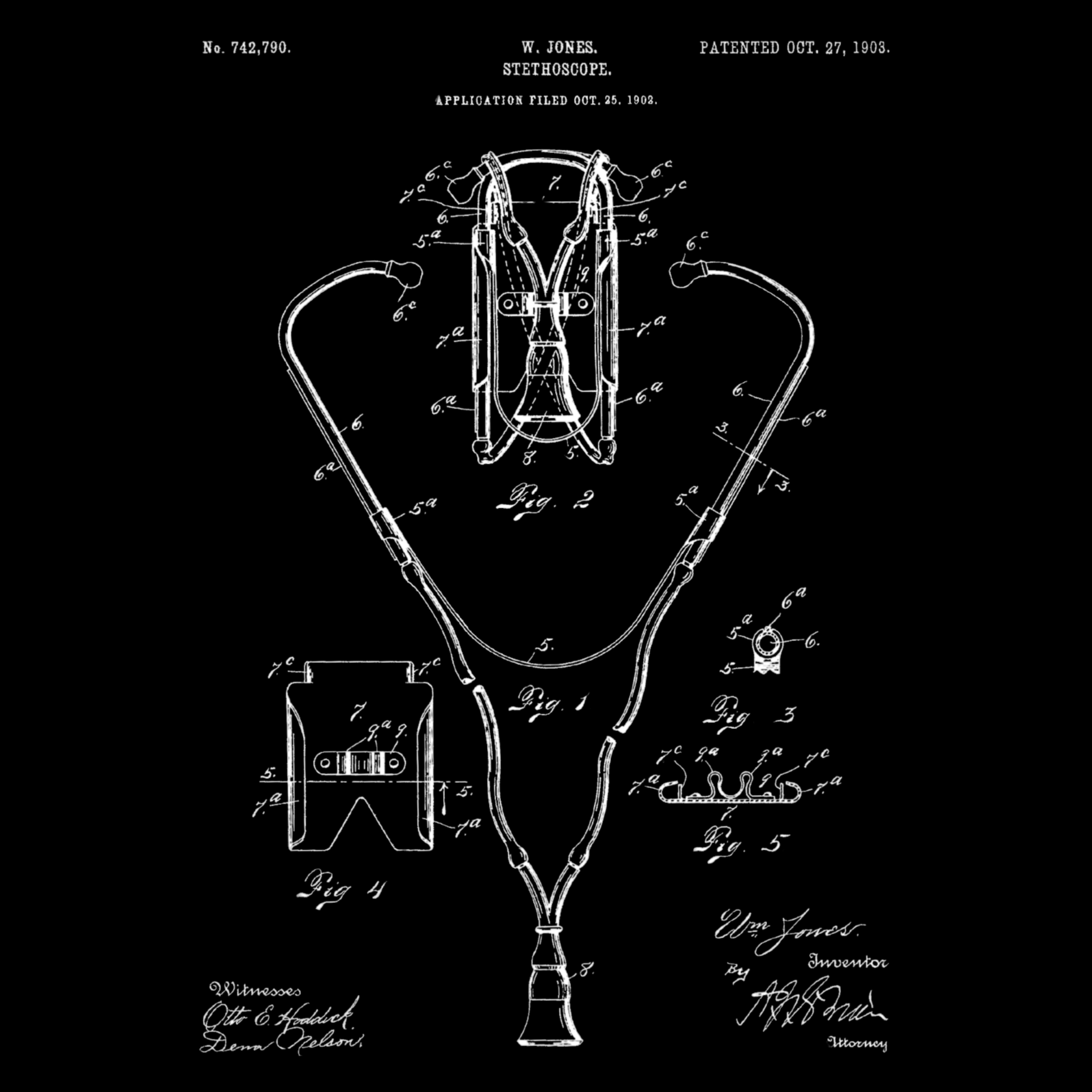 Double Sided Stethoscope 1903 Vintage Patent Unisex Eco Raglan Hoodie - MedTheories