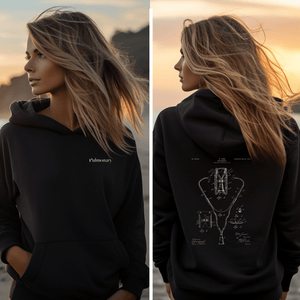 Double Sided Stethoscope 1903 Vintage Patent Unisex Eco Raglan Hoodie - MedTheories