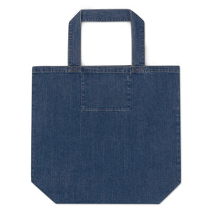 Embroidered Large Nurse Things Organic Denim Tote Bag - MedTheories