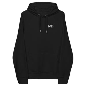 Embroidered Minimal Bold MD StreetWear Unisex Eco Raglan Hoodie - MedTheories