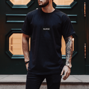 Embroidered Nurse Men’s Premium Heavyweight Tee - MedTheories