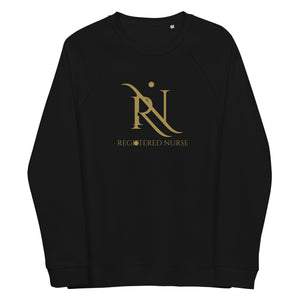 Gold Tone Registered Nurse Unisex Organic Raglan Sweatshirt - MedTheories