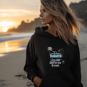 Liv'n The California Dream Unisex Eco Raglan Hoodie - MedTheories