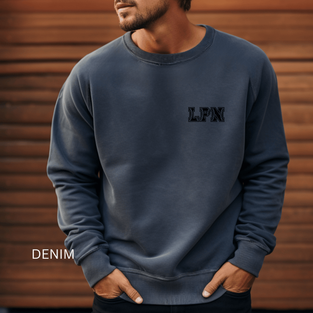 LPN Baseball Unisex Garment-Dyed Sweatshirt - MedTheories