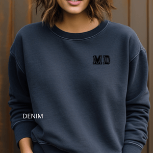 MD Baseball Unisex Garment-Dyed Sweatshirt - MedTheories