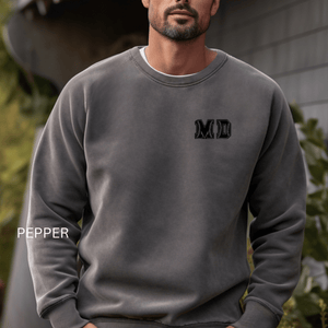 MD Baseball Unisex Garment-Dyed Sweatshirt - MedTheories