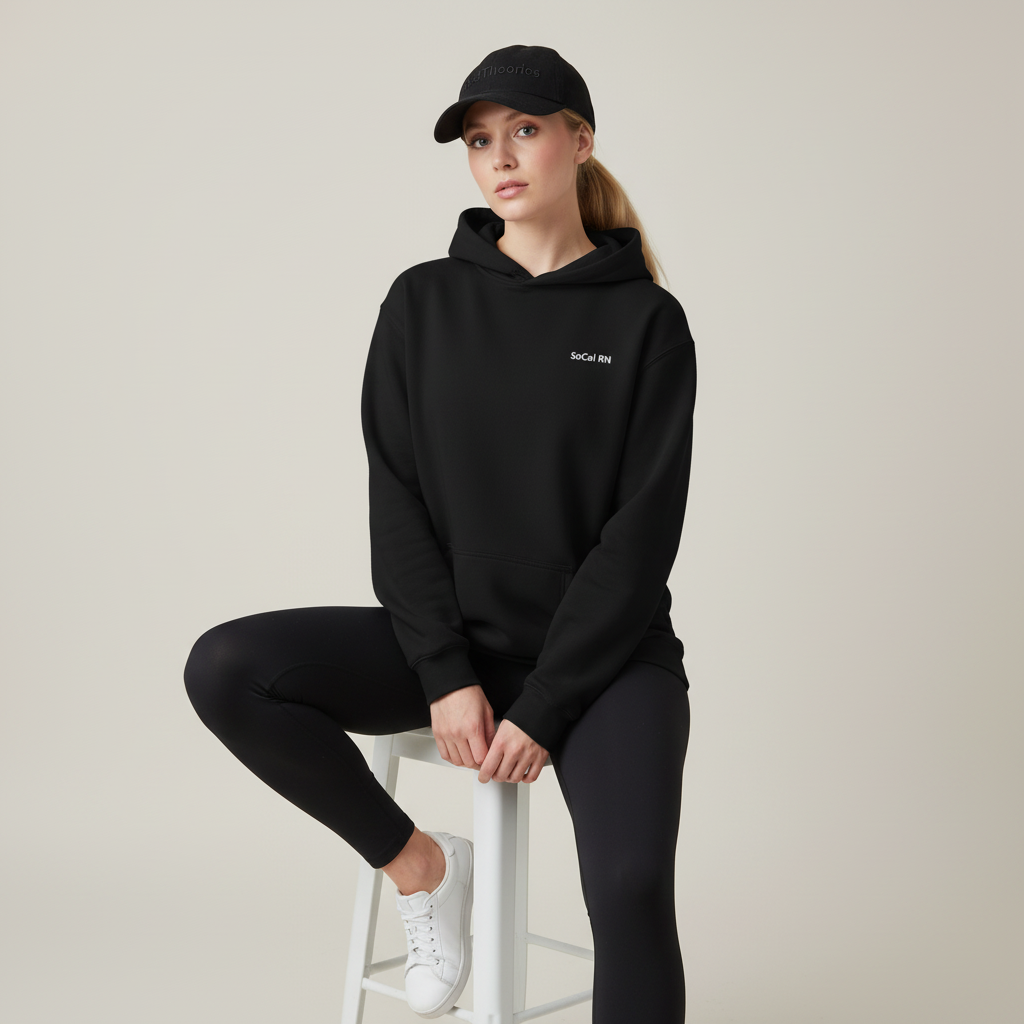 SoCal RN — Embroidered Hoodie | Noir Collection