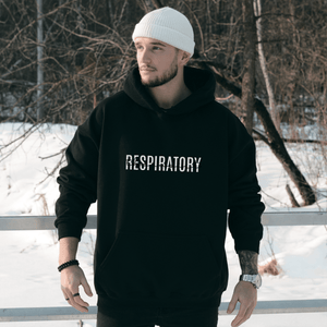 Minimalist Coexisting Respiratory Therapist Unisex Eco Raglan Hoodie - MedTheories