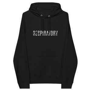 Minimalist Coexisting Respiratory Therapist Unisex Eco Raglan Hoodie - MedTheories