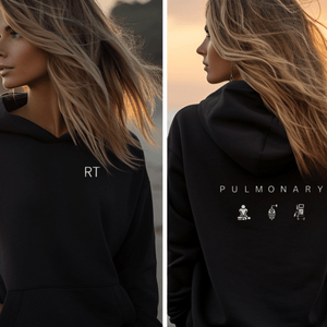 Pulmonary Icon Front & Back Unisex Eco Raglan Hoodie - MedTheories