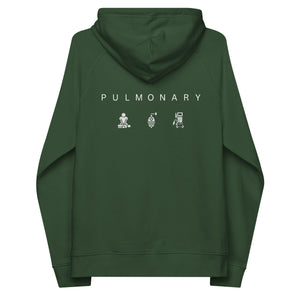 Pulmonary Icon Front & Back Unisex Eco Raglan Hoodie - MedTheories