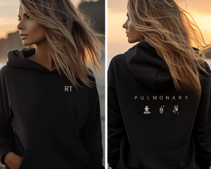 Pulmonary Icon Front & Back Unisex Eco Raglan Hoodie - MedTheories