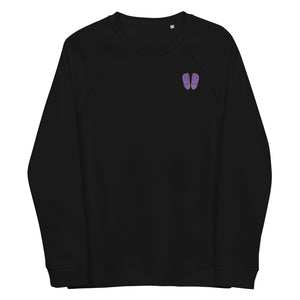 Purple Clogs Unisex Organic Raglan Sweatshirt - MedTheories