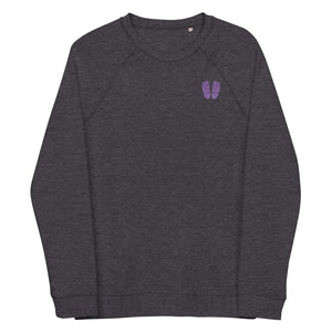 Purple Clogs Unisex Organic Raglan Sweatshirt - MedTheories