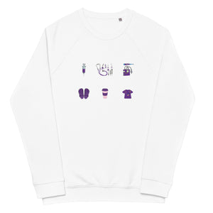 Purple Medical Necessities Unisex Organic Raglan Sweatshirt - MedTheories