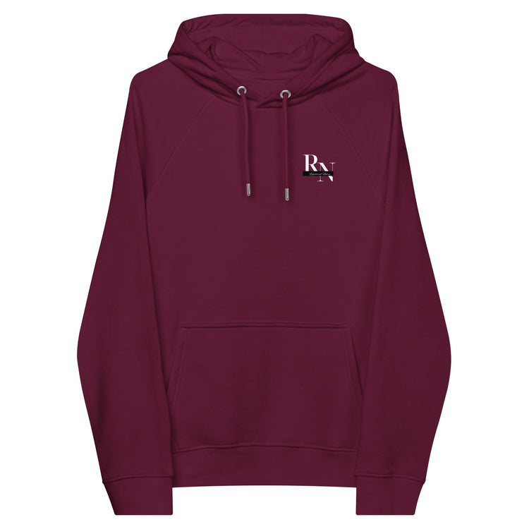 Registered Nurse Staggered Unisex Eco Raglan Hoodie - MedTheories