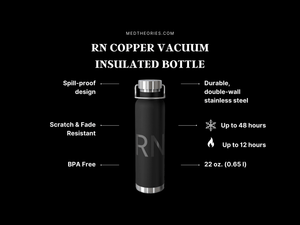 RN Copper Vacuum Insulated Bottle, 22-oz - MedTheories