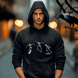 Skateboarding Skeletons Unisex Hoodie - MedTheories