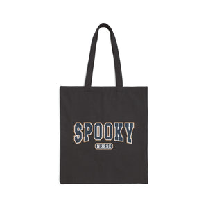 Spooky Nurse Cotton Canvas Tote Bag - MedTheories