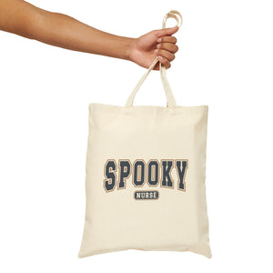 Spooky Nurse Cotton Canvas Tote Bag - MedTheories