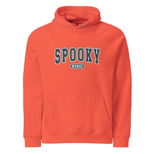 Spooky Nurse Unisex Eco Raglan Hoodie - MedTheories