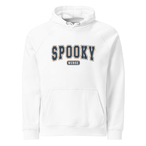 Spooky Nurse Unisex Eco Raglan Hoodie - MedTheories