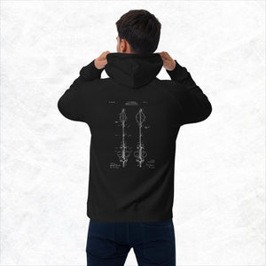 Surgical Instrument 1906 Vintage Patent Unisex Eco Raglan Hoodie - MedTheories