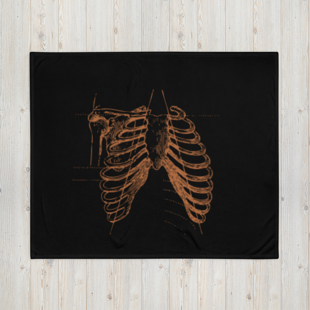 Skeletal Remains Throw Blanket