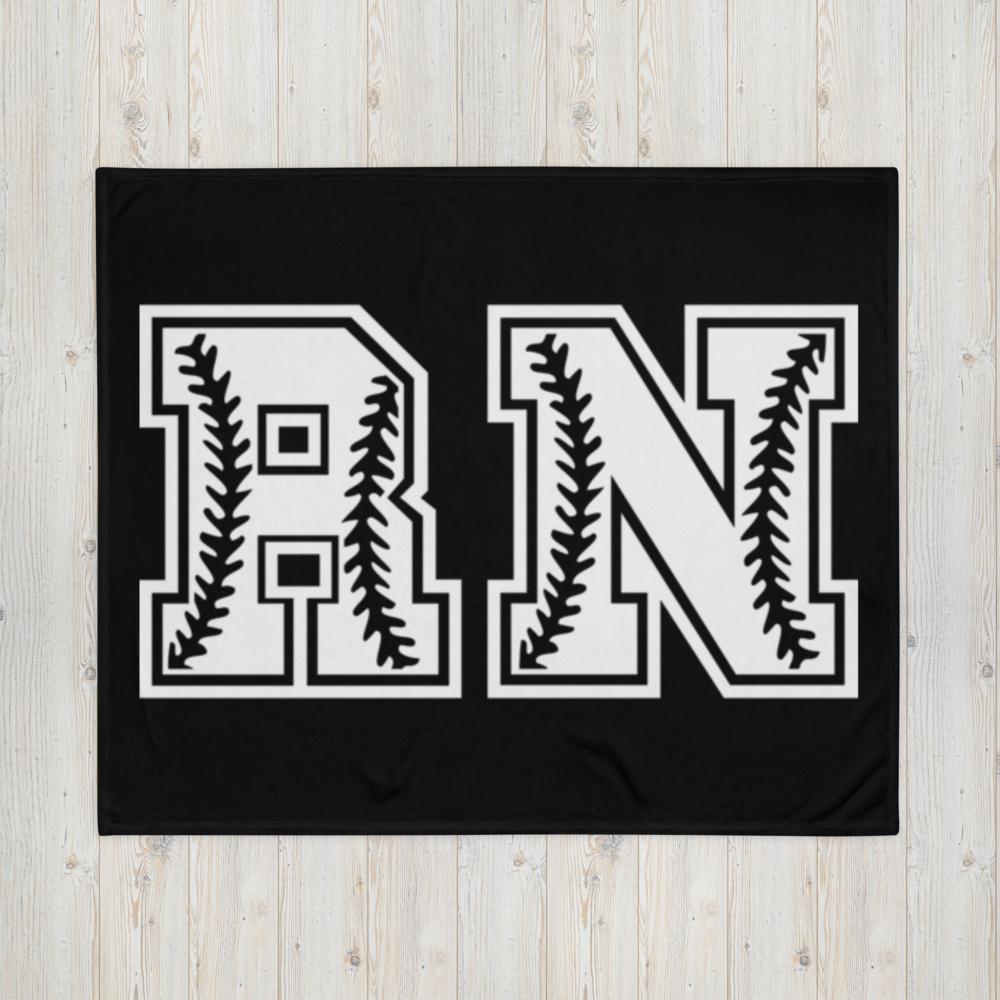 Baseball RN Throw Blanket