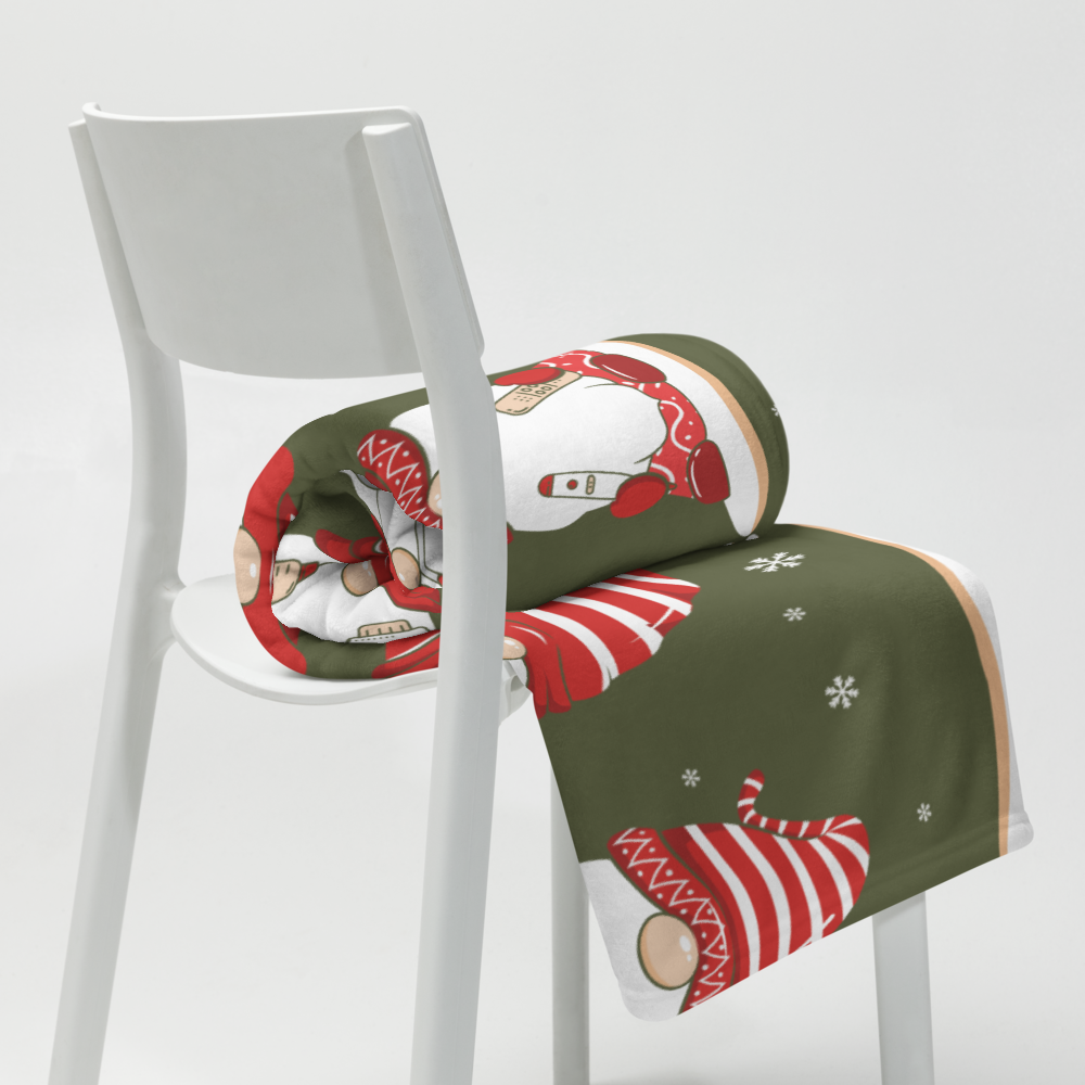 Christmas Gnomes Throw Blanket