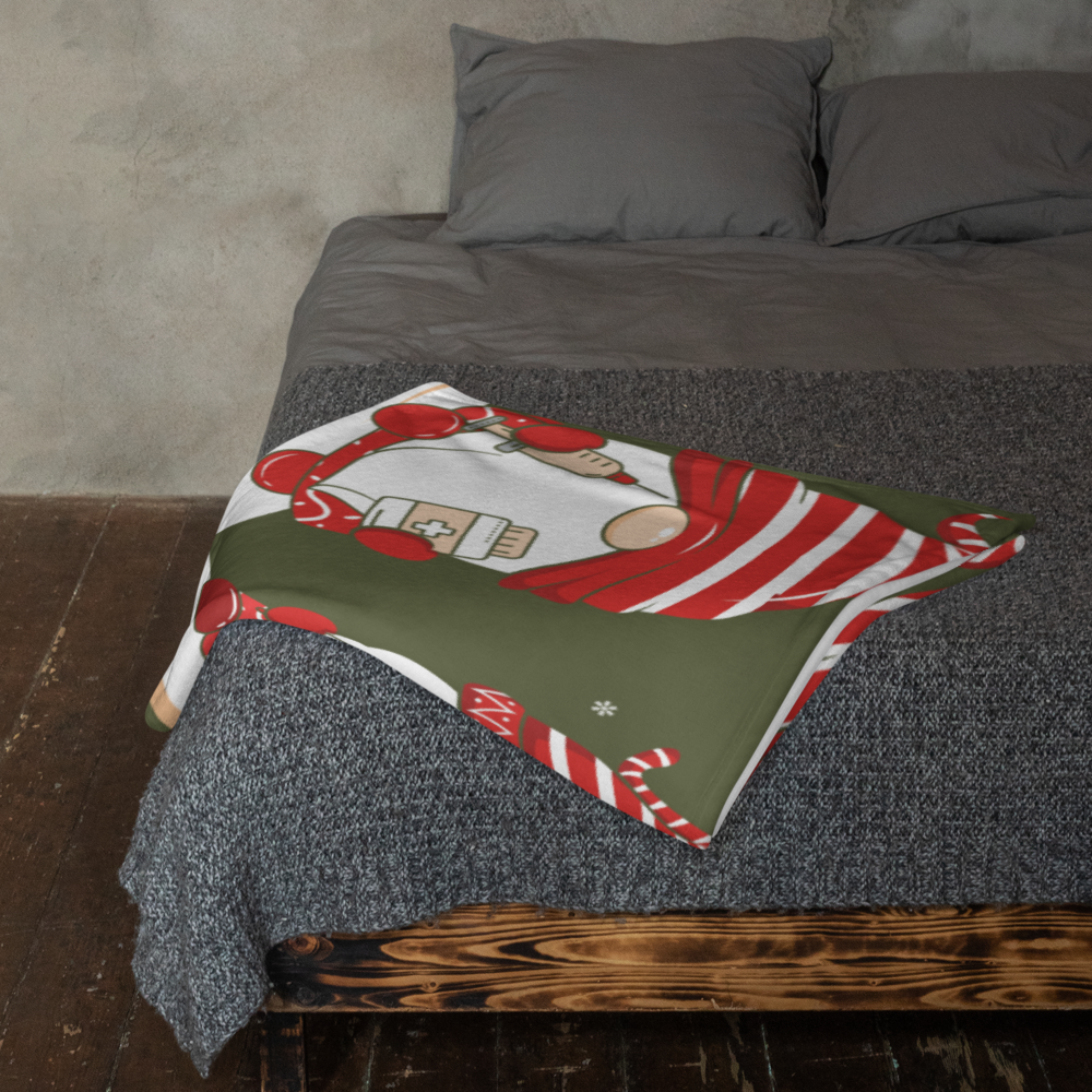Christmas Gnomes Throw Blanket