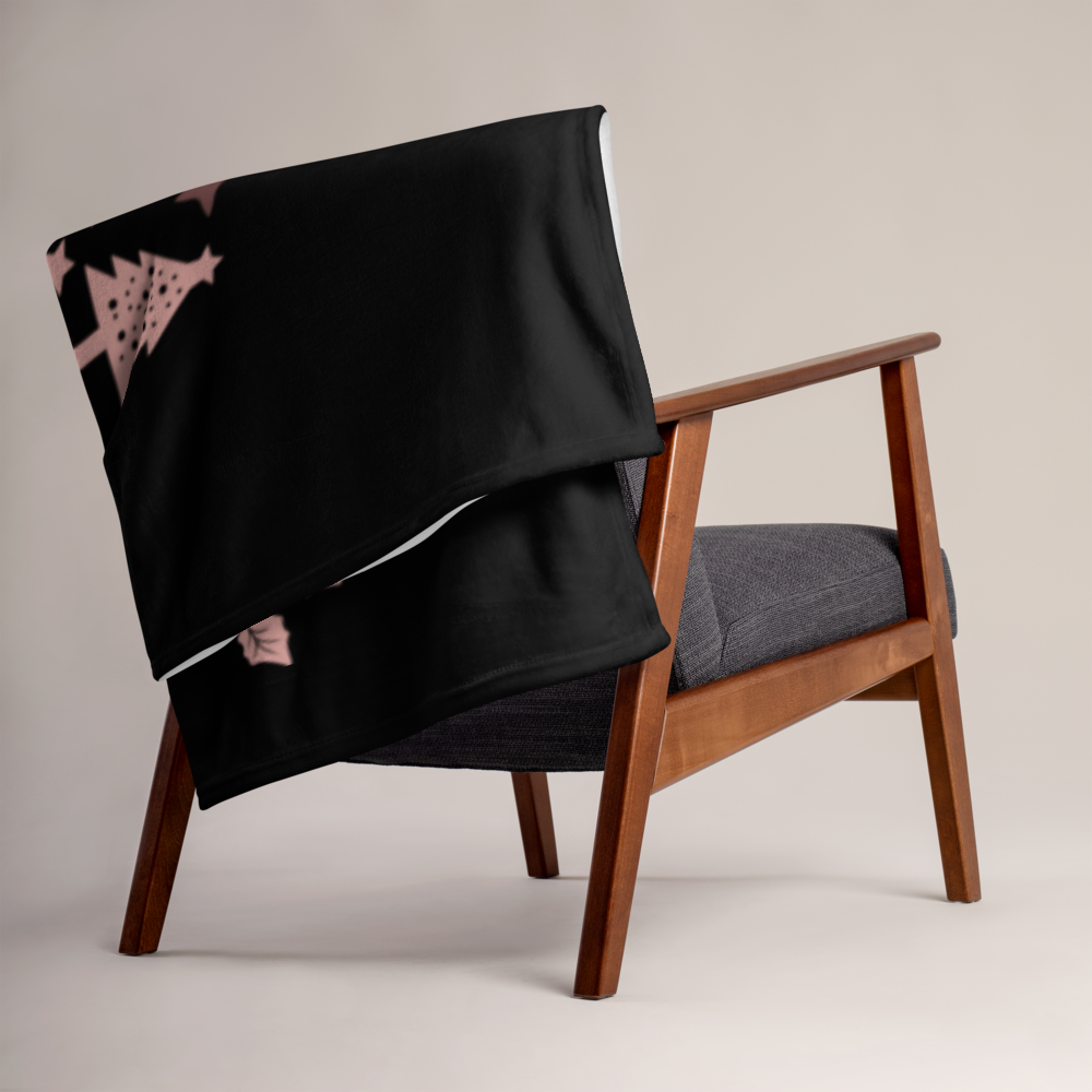 Christmas Pink Nurse Crew Throw Blanket