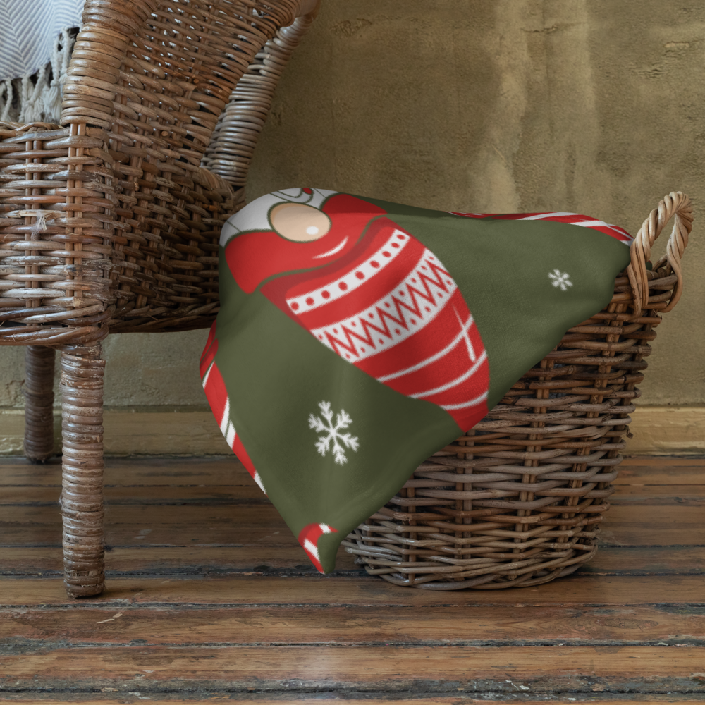 Christmas Gnomes Throw Blanket