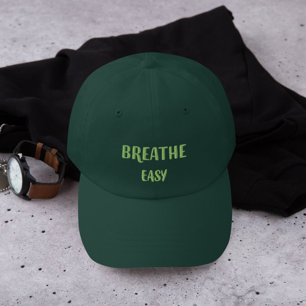 3D Puff Embroidered Breathe Easy Dad Hat - MedTheories