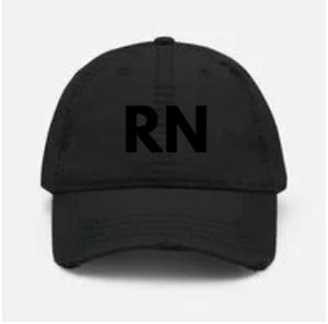 3D PUFF RN Embroidered Distressed Dad Hat - MedTheories